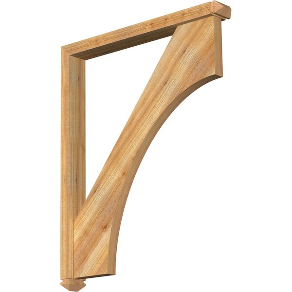 Ekena Millwork Westlake Arts and Crafts Rough Sawn Bracket w/ Offset Brace, Western Red Cedar, 4"W x 34"D x 42"H BKT0402X34X42WTL03RWR - main